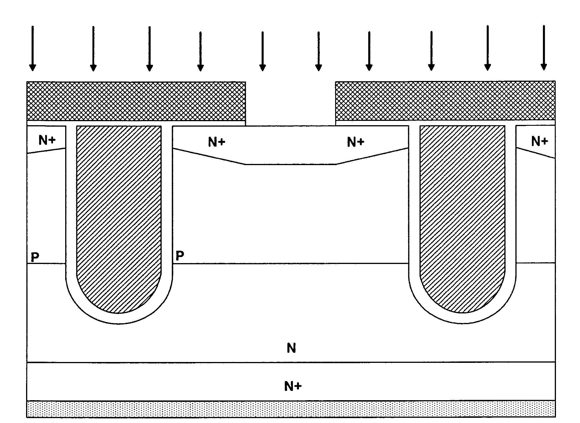 Method of making a trench MOSFET having improved avalanche capability using three masks process