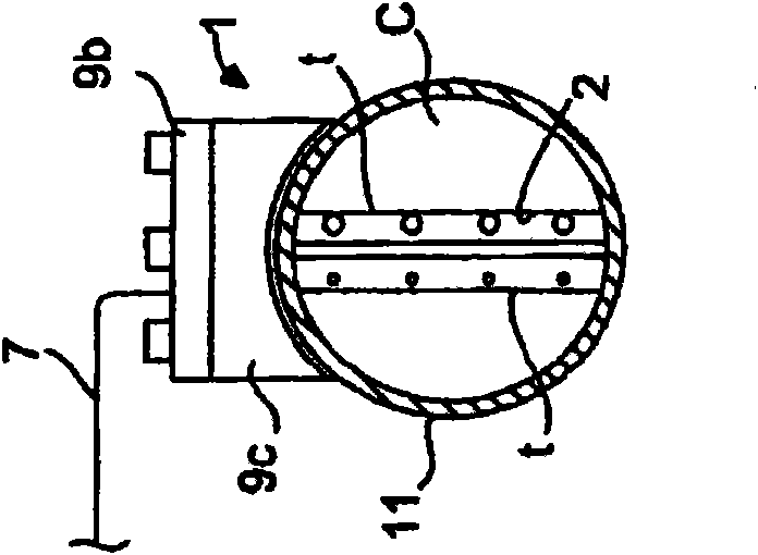 Karman vortex flowmeter assembly comprising a fiber Bragg grating sensor and method to measure a fluid flow rate