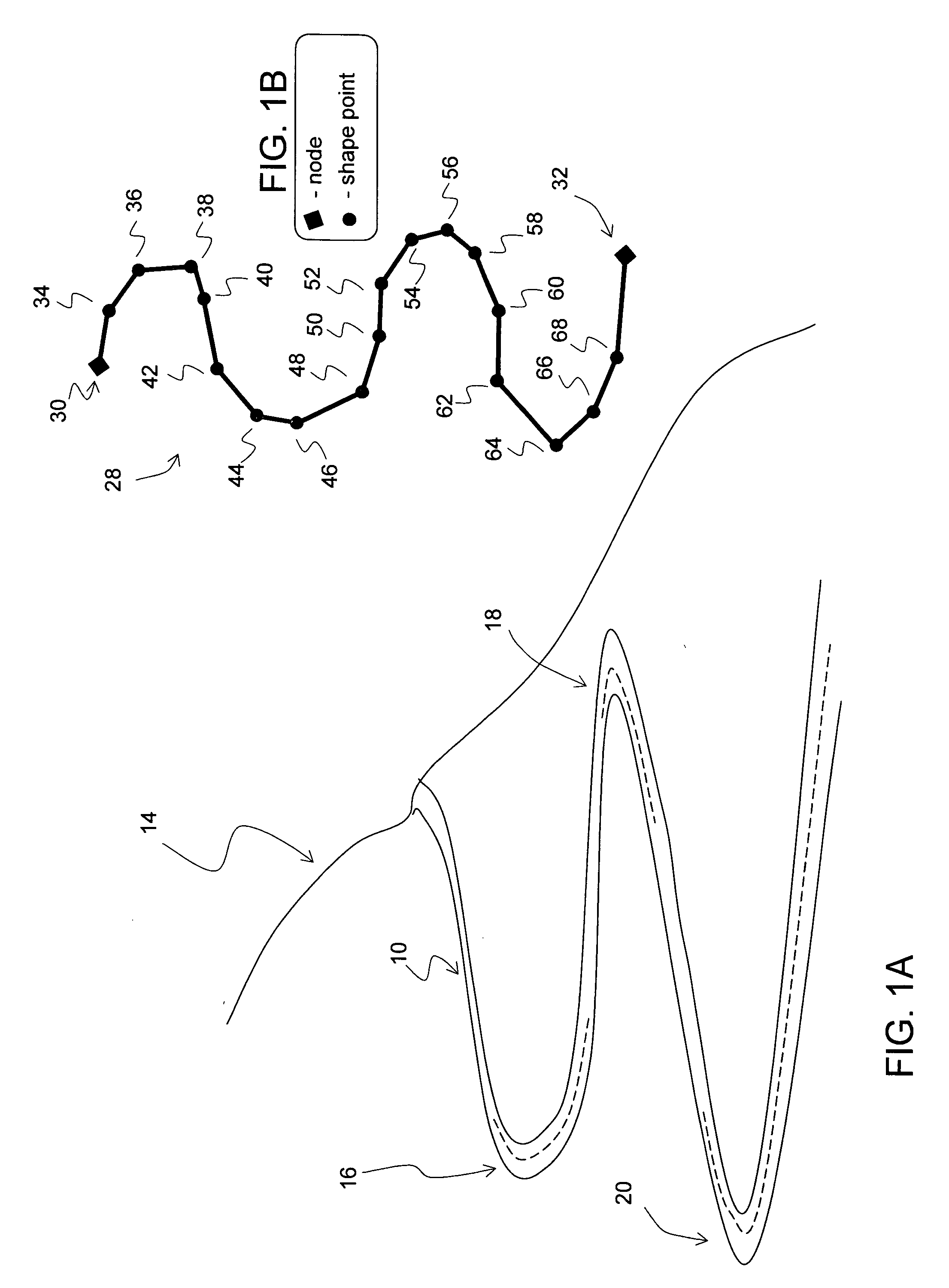 Data mining in a digital map database to identify curves along downhill roads and enabling precautionary actions in a vehicle