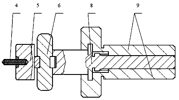 Sleeve embedding groove type clamp spring component and method for boring thick-plate type hard alloy