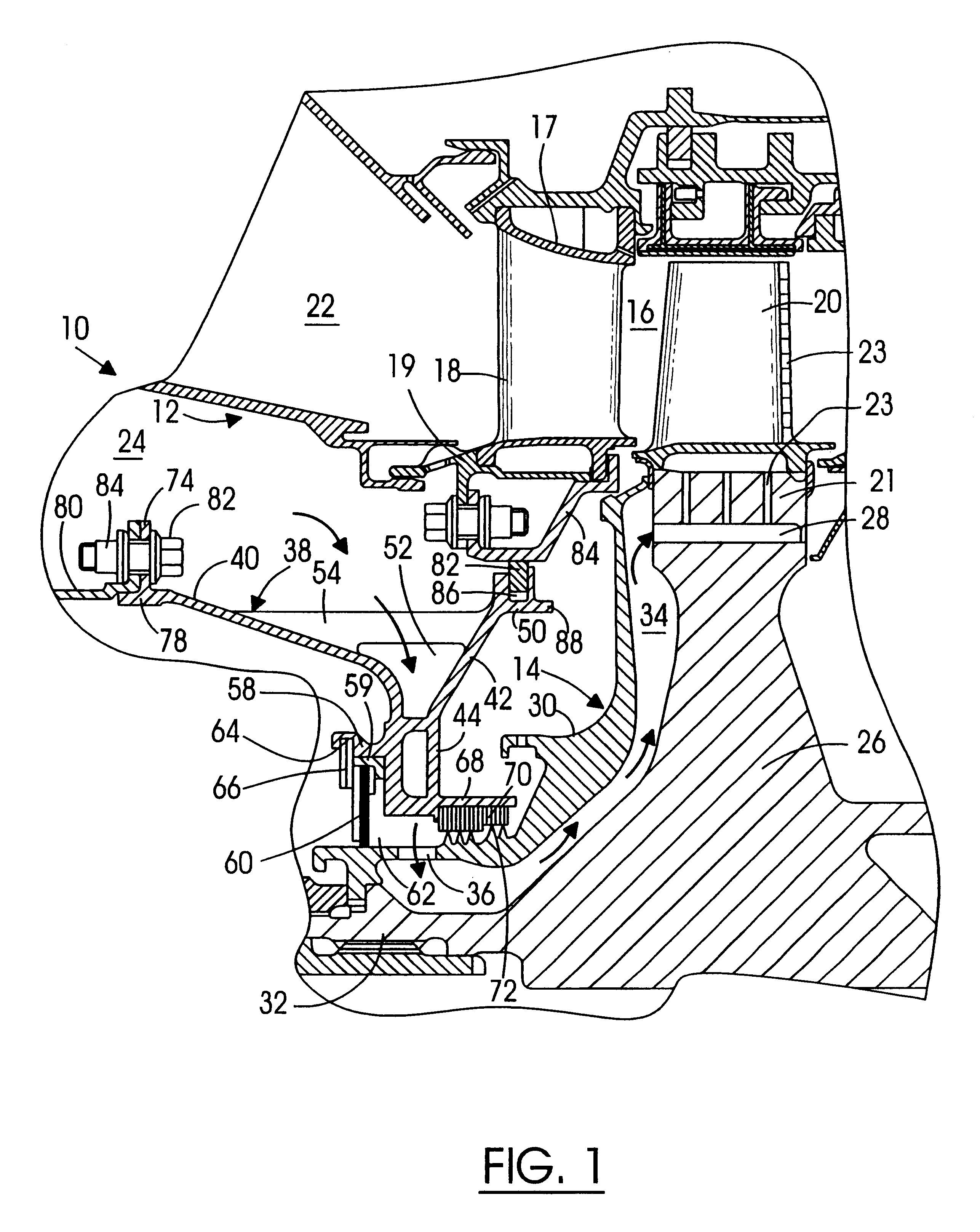 Cast on-board injection nozzle with adjustable flow area