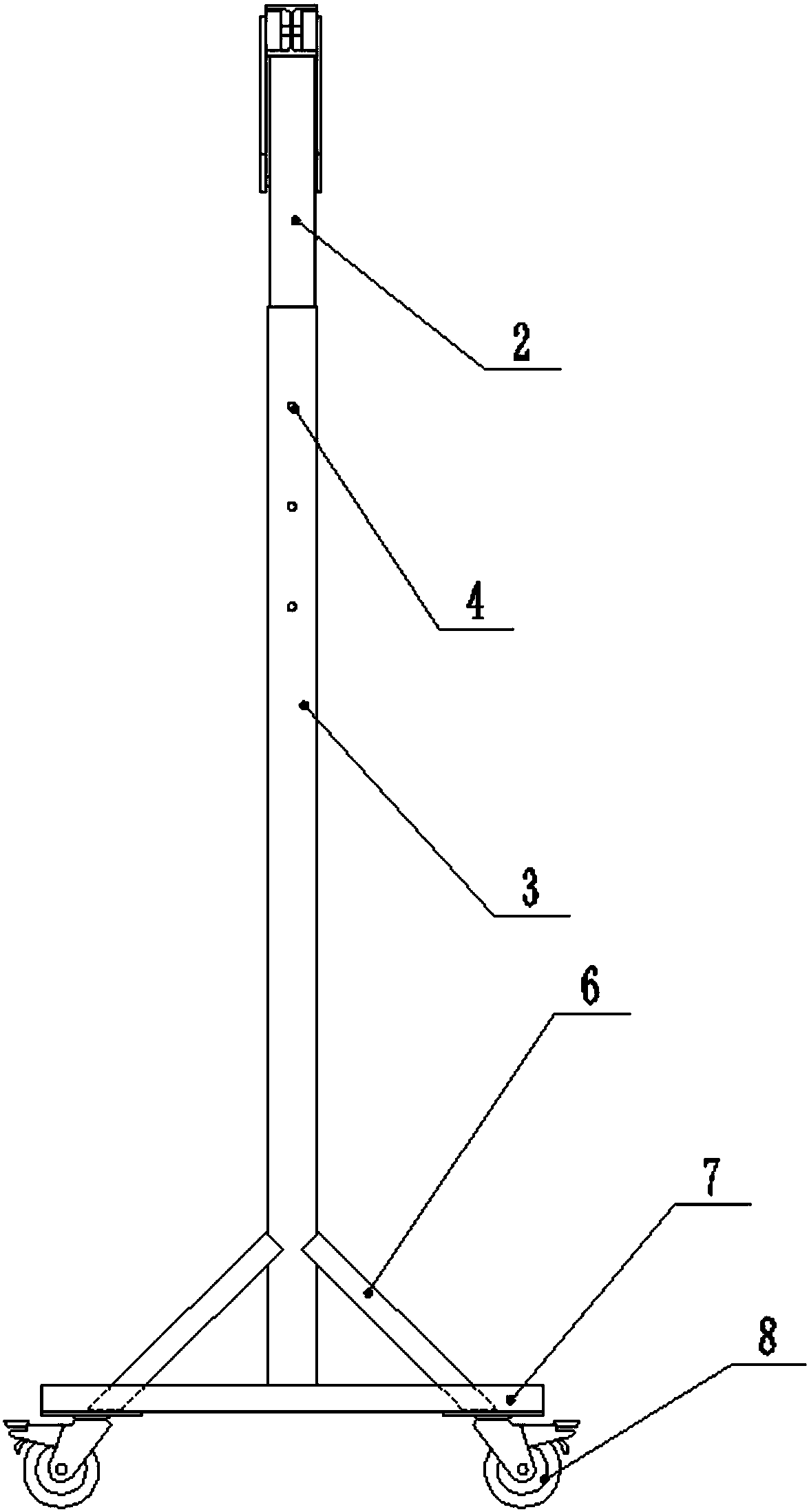 Plate cabinet mounting lifting frame of urban rail transit power supply system