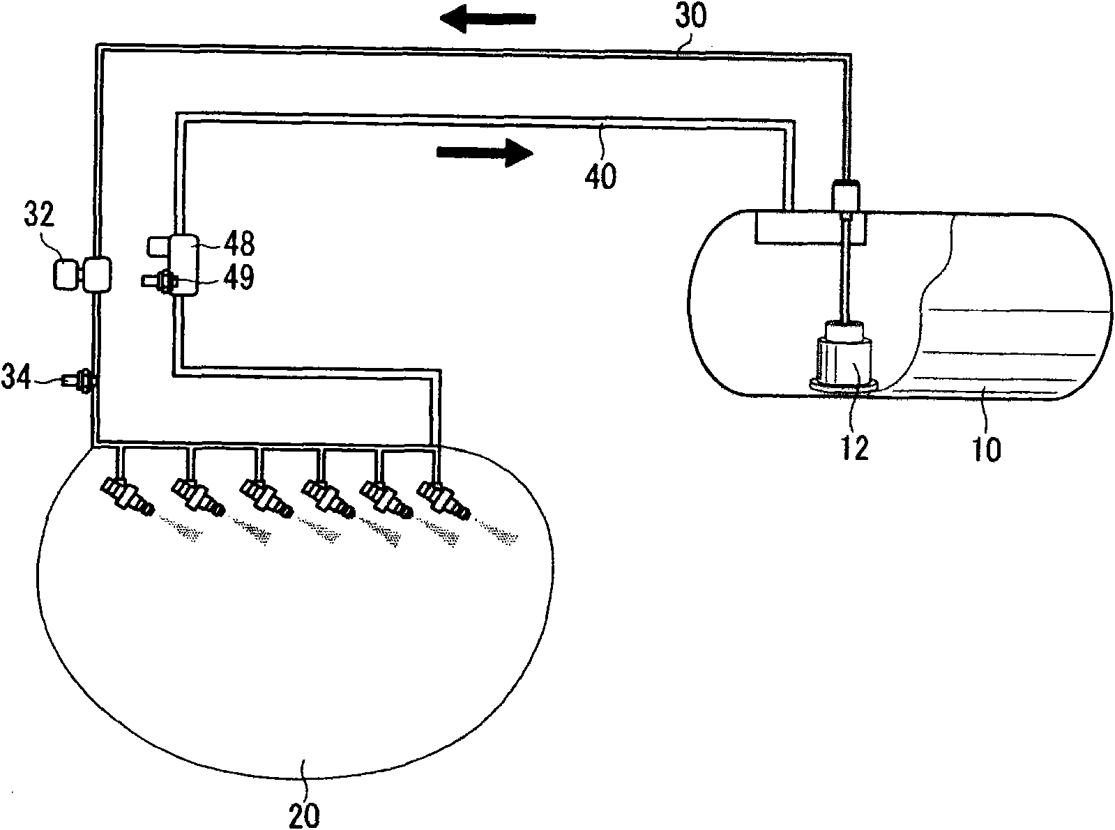 Fuel supplying system of lpi engine