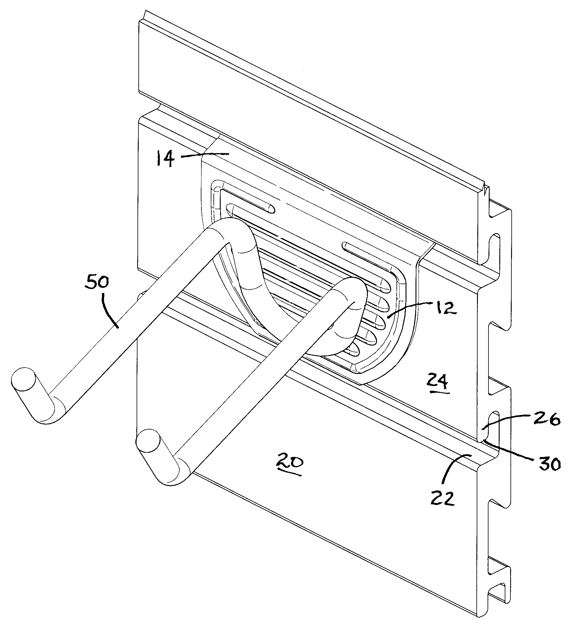 Slotwall mounting assembly