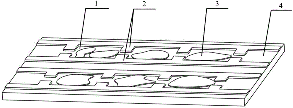 Glass chip for cultivating single cell array based on microfluidic patterning technology and preparation method thereof