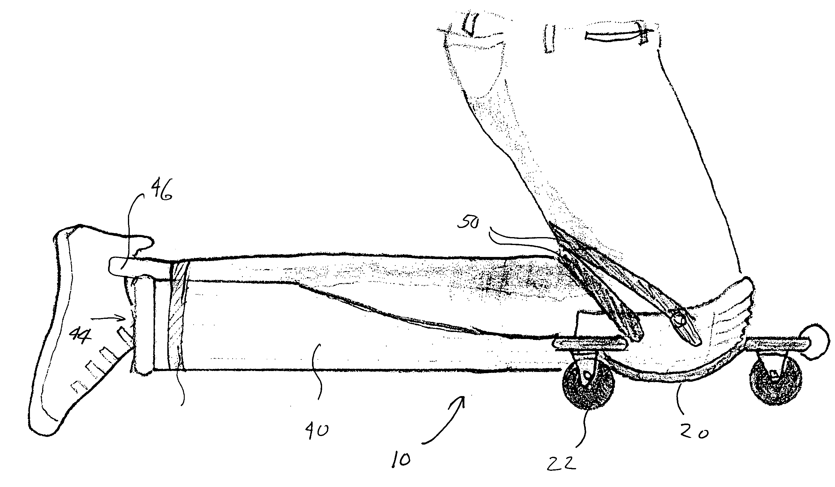 Rolling kneepad device