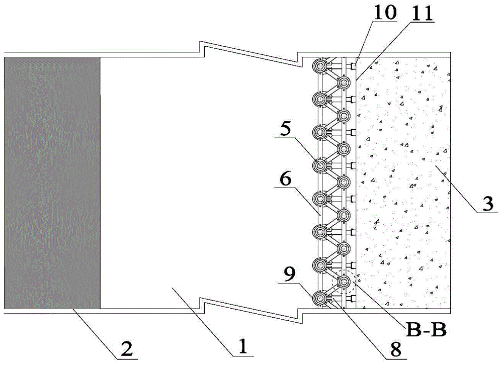 A concrete-filled steel tube roadside support system and support method for large-section gob-side entry retention