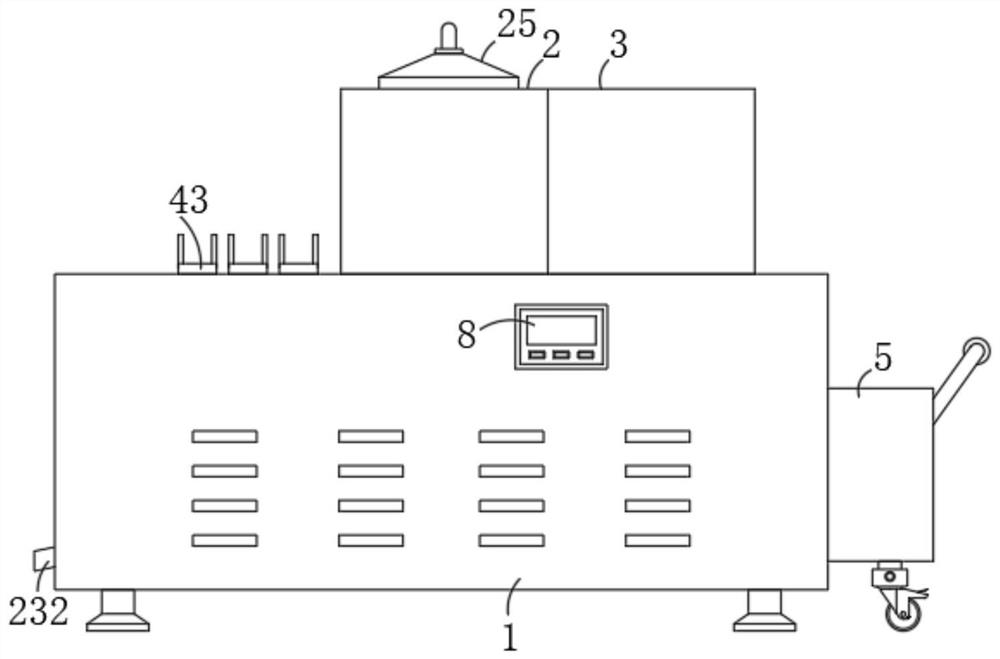 Efficient environment-friendly powder suction forming device of lining cloth coating