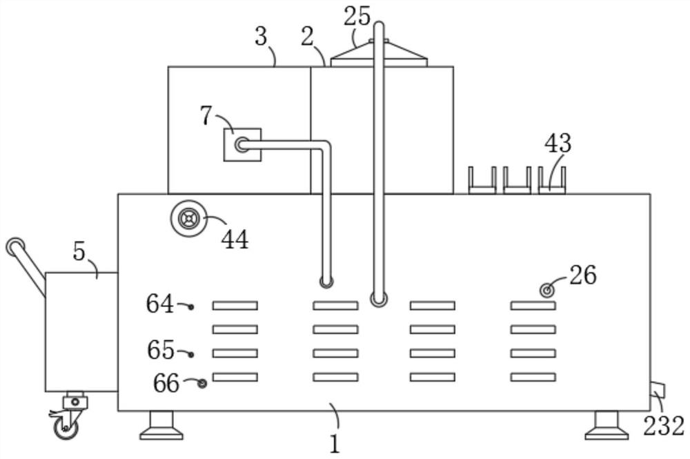 Efficient environment-friendly powder suction forming device of lining cloth coating