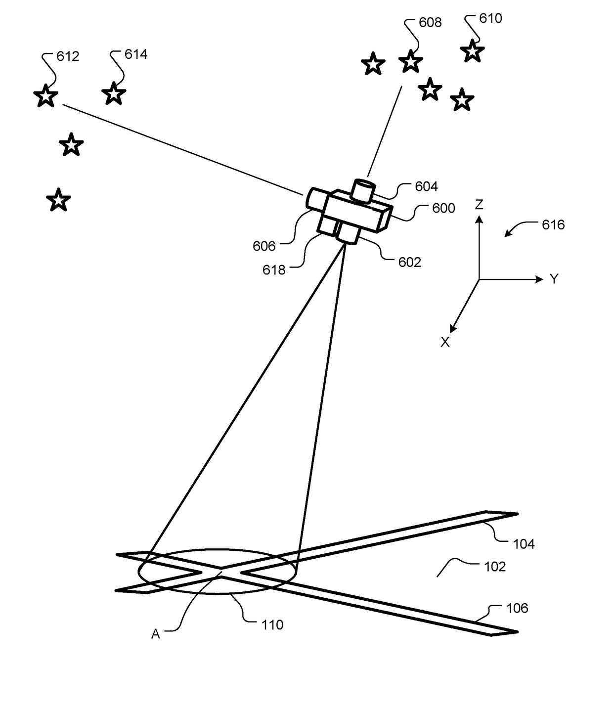 Star Tracker-Aided Airborne or Spacecraft Terrestrial Landmark Navigation System