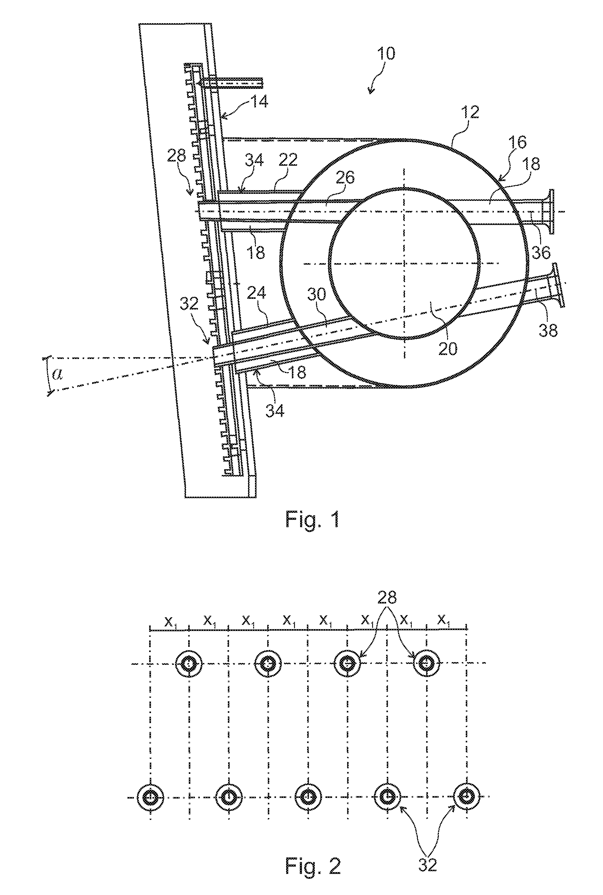 Bustle pipe arrangement