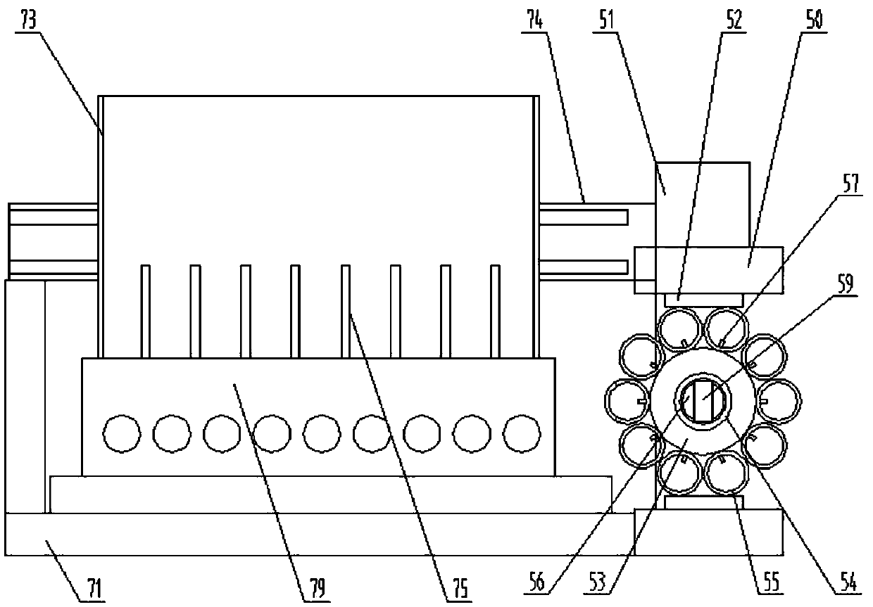 Seismic source column shell tidying, falling and discharging method