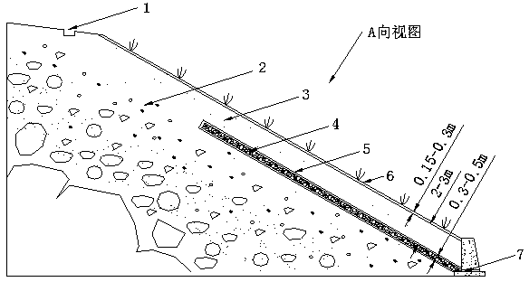 Recompaction and plant covering combined protection method for loose unsaturated soil slope shallow layer