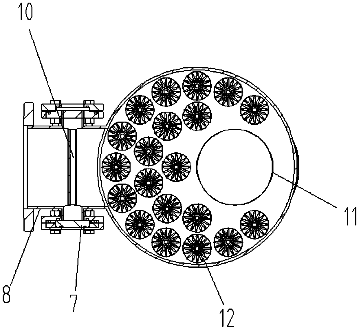 Sewage-removing gas-discharging device