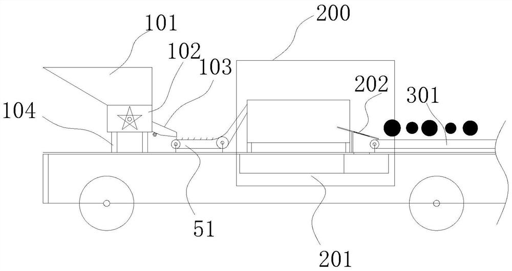 A wheel type coal gangue identification device