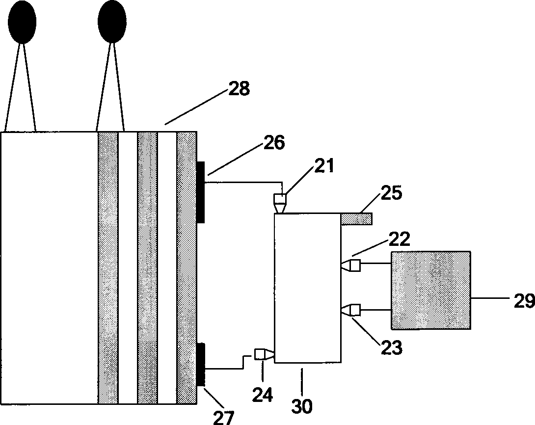 On-line monitoring oil-gas separation device for transformer