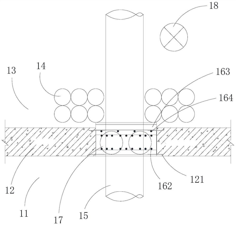 Construction method of deep foundation pit enclosure combined with shotcrete-anchor inversion and punching piles