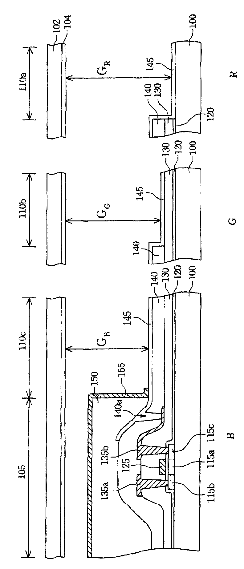 Multi-gap liquid crystal display panel and manufacturing method thereof