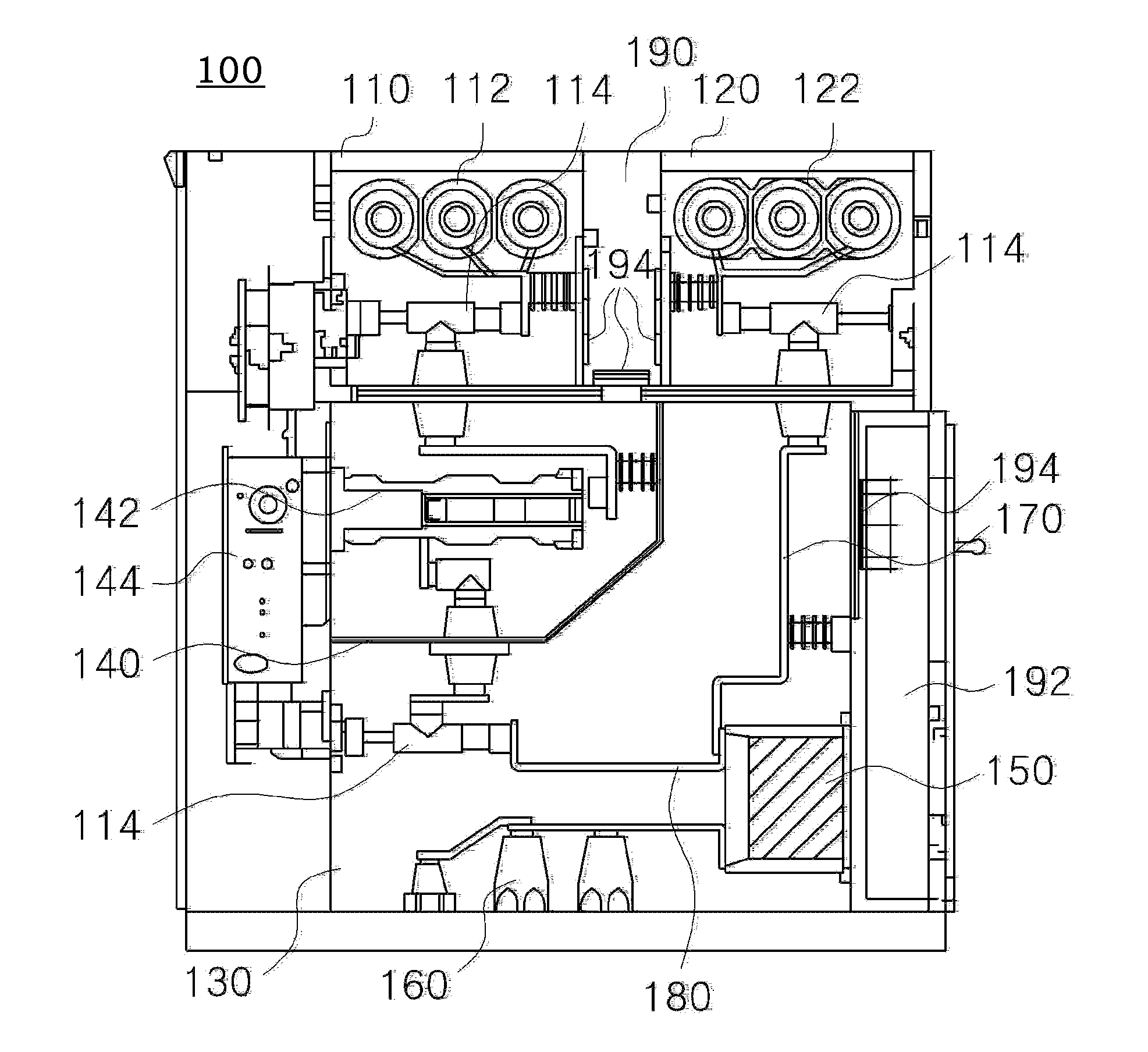 Cubicle type gas-insulated switchgear with withdrawable circuit breaker part