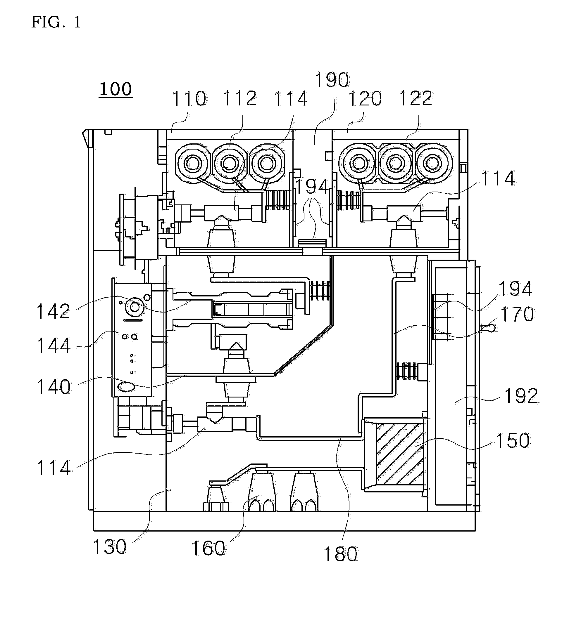 Cubicle type gas-insulated switchgear with withdrawable circuit breaker part