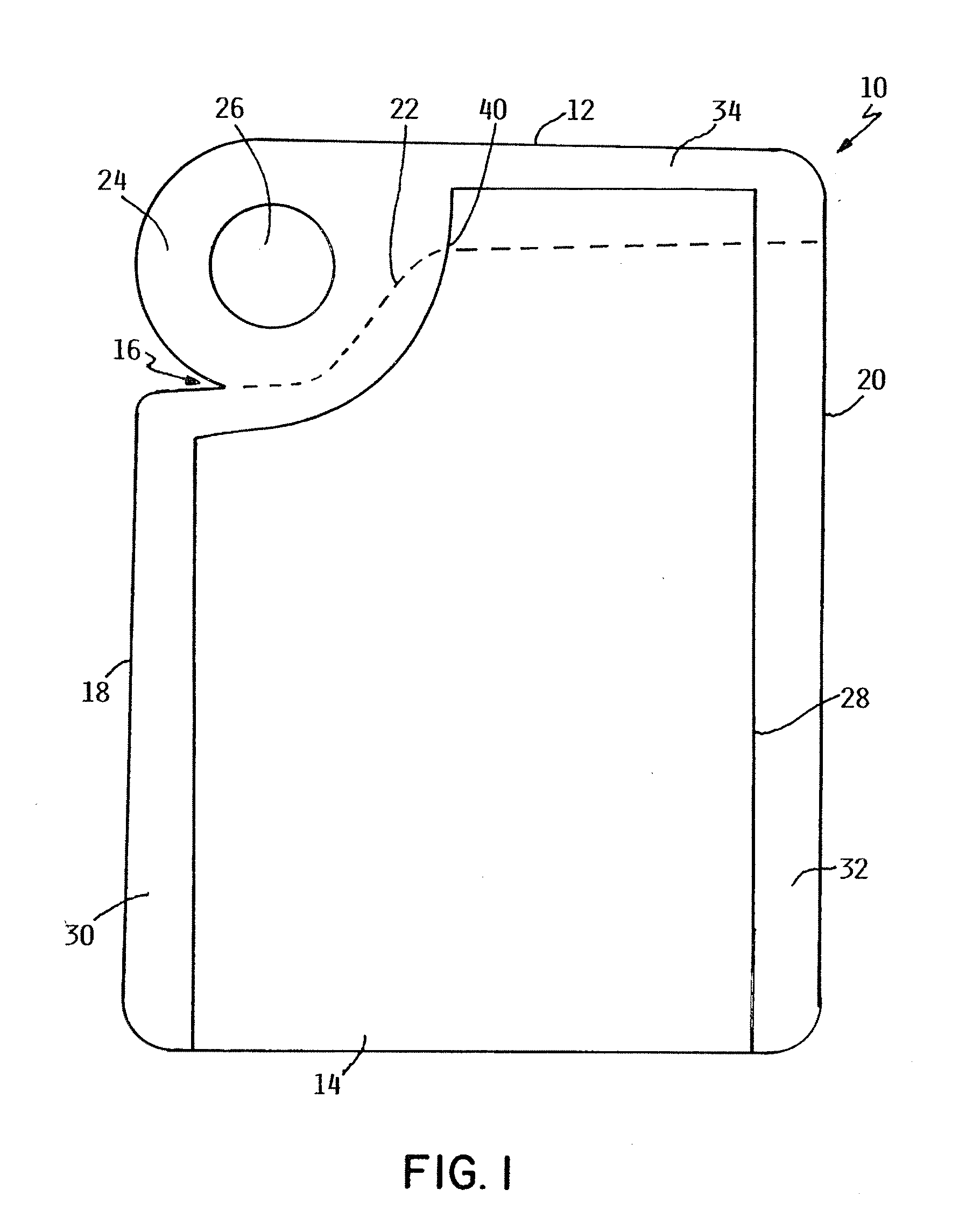 Pouch opening feature