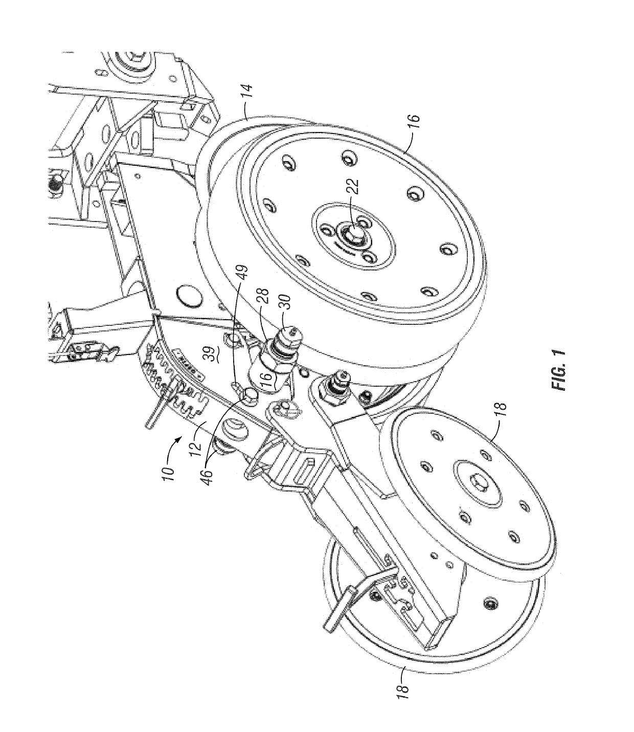 Row planter with adjustable gauge wheels