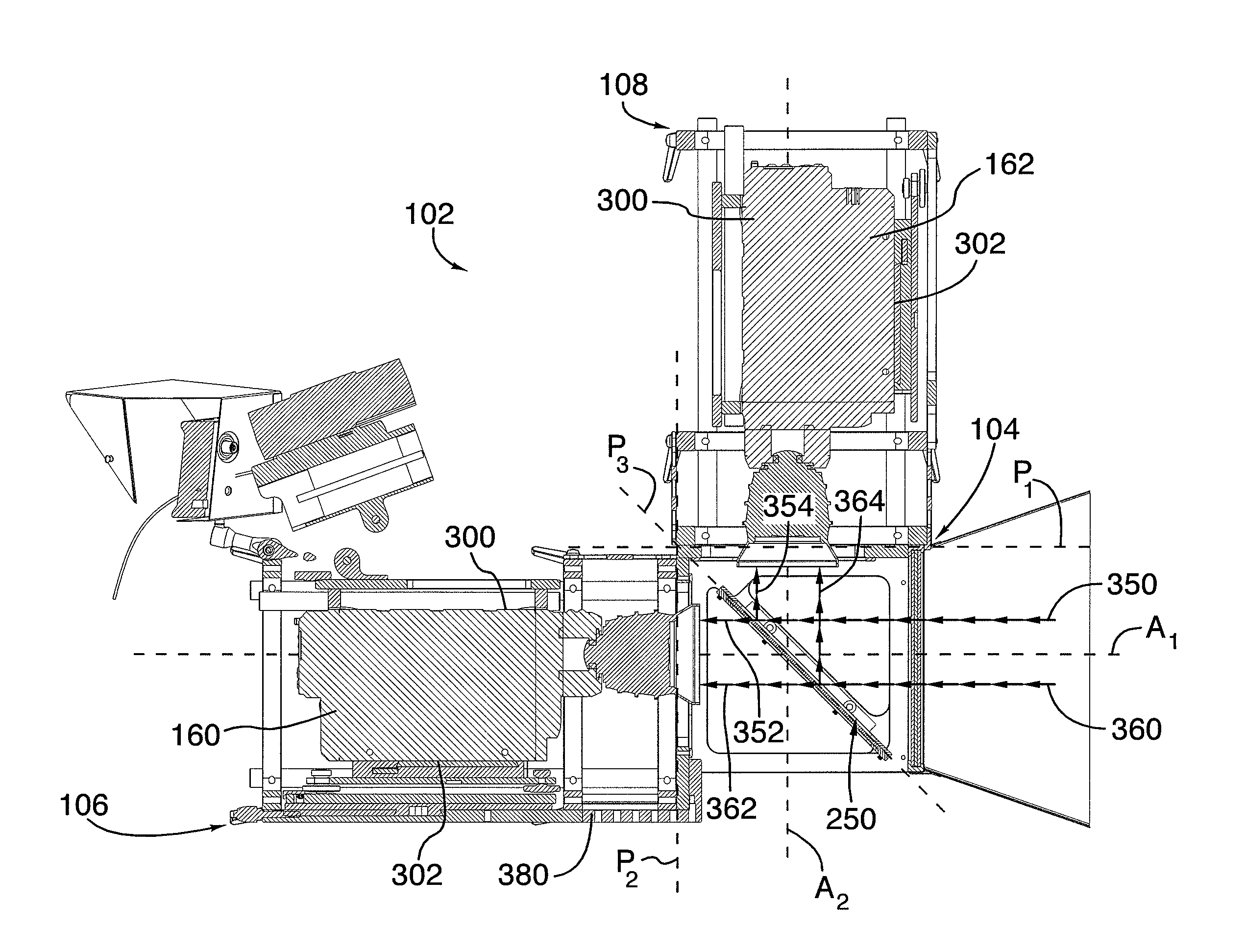 Frame structure for stereoscopic imaging