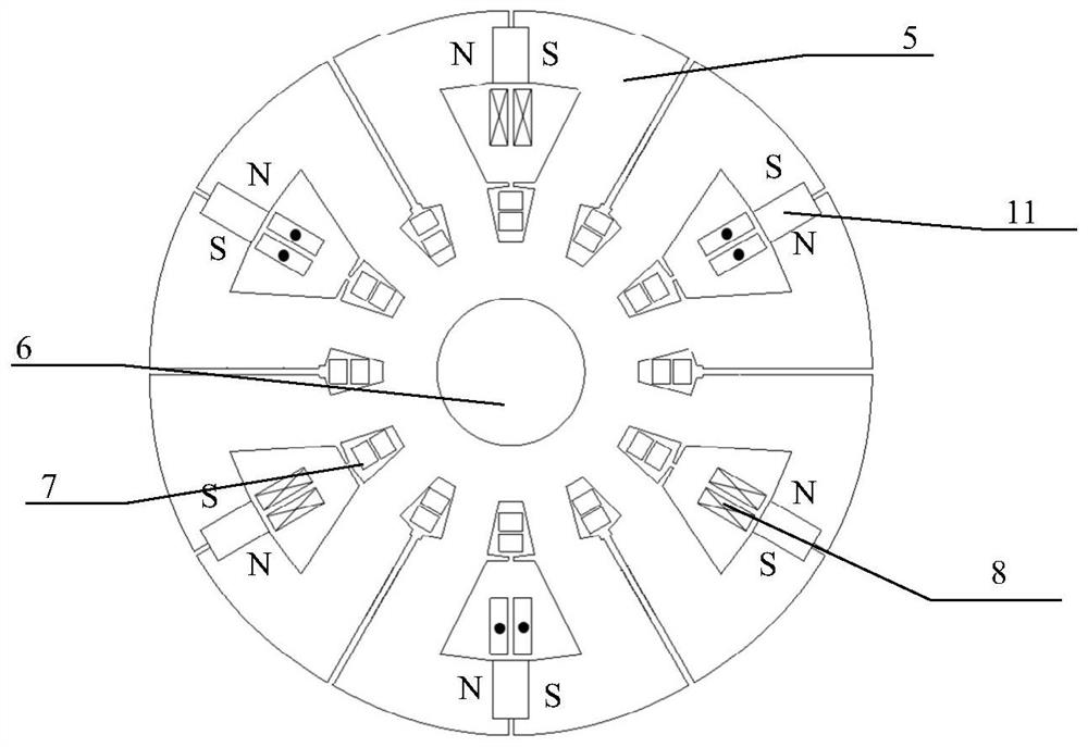 Rotor multi-slot type induction excitation type hybrid excitation motor