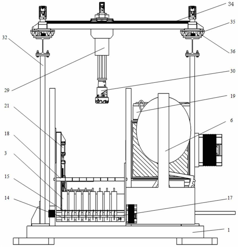 Carbon fiber felt pad weaving and extruding integrated forming machine for aero-engine clamps and method of using the same