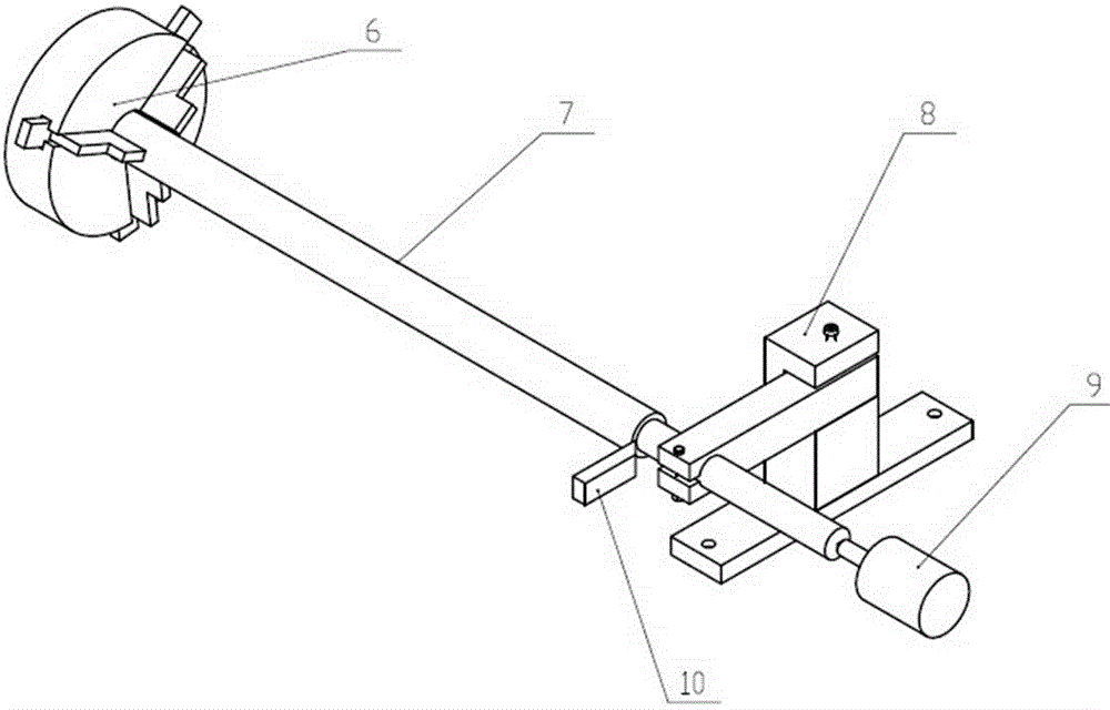 Purpose-made follow rest for machining slender shafts