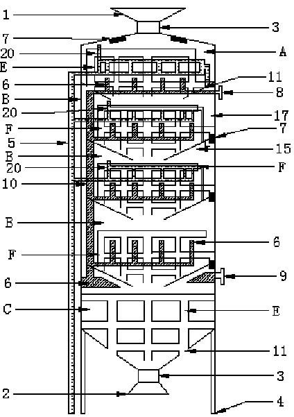 Multi-effect hot air drying tower