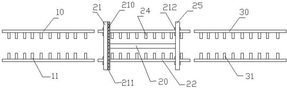 Sand box overturning device for iron mold casting production line