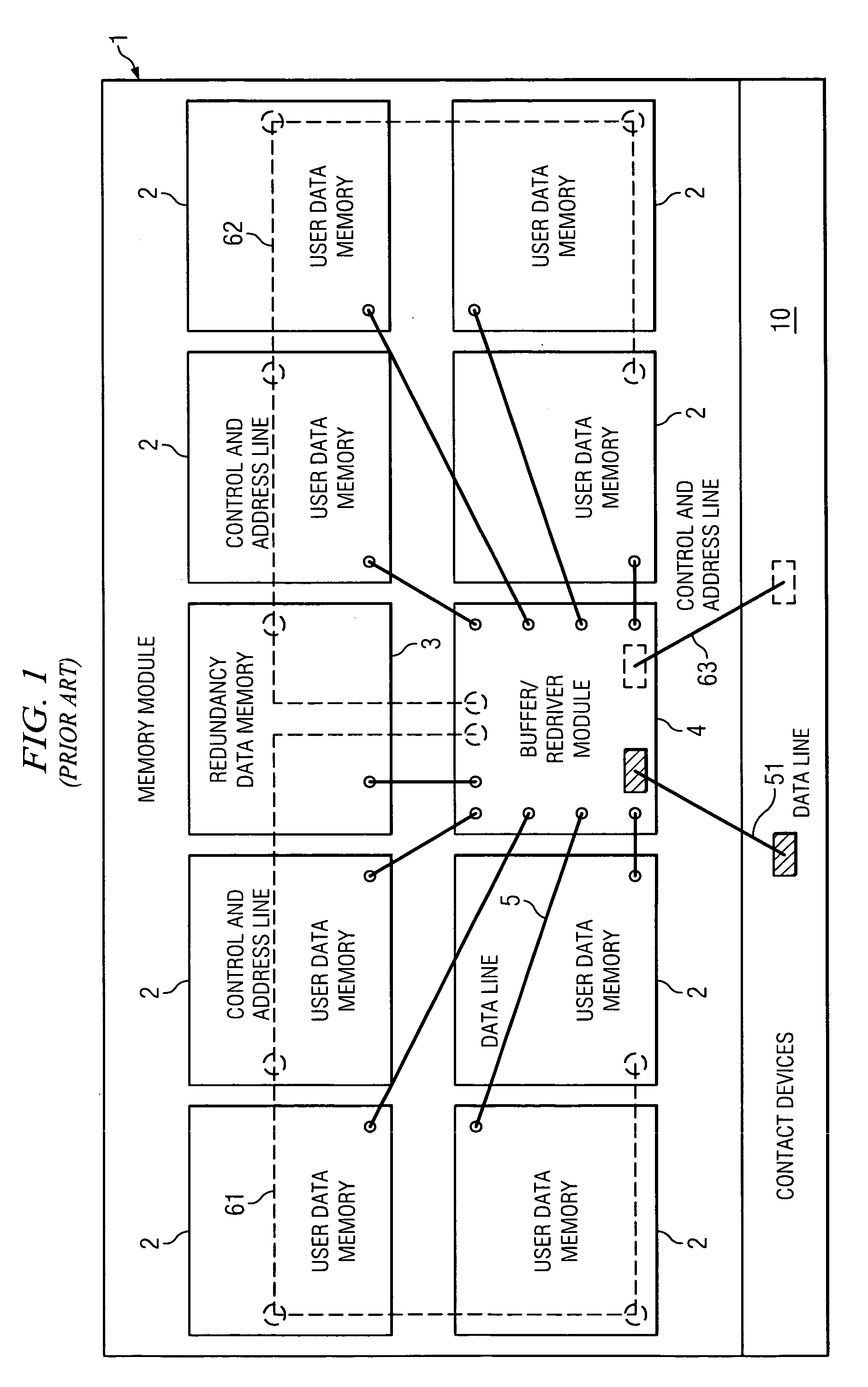 Memory module and method for operating a memory module in a data memory system