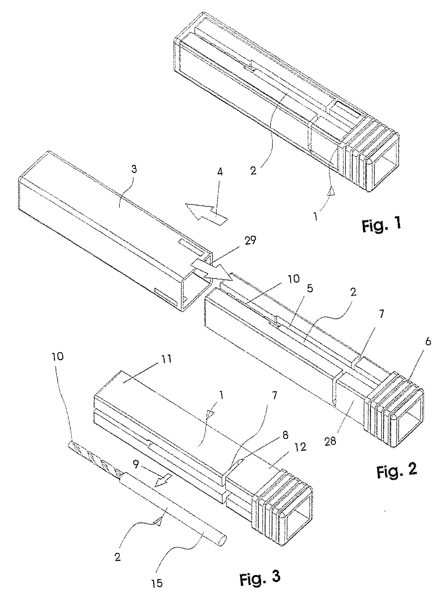 Individual packaging case for objects with fracture risk