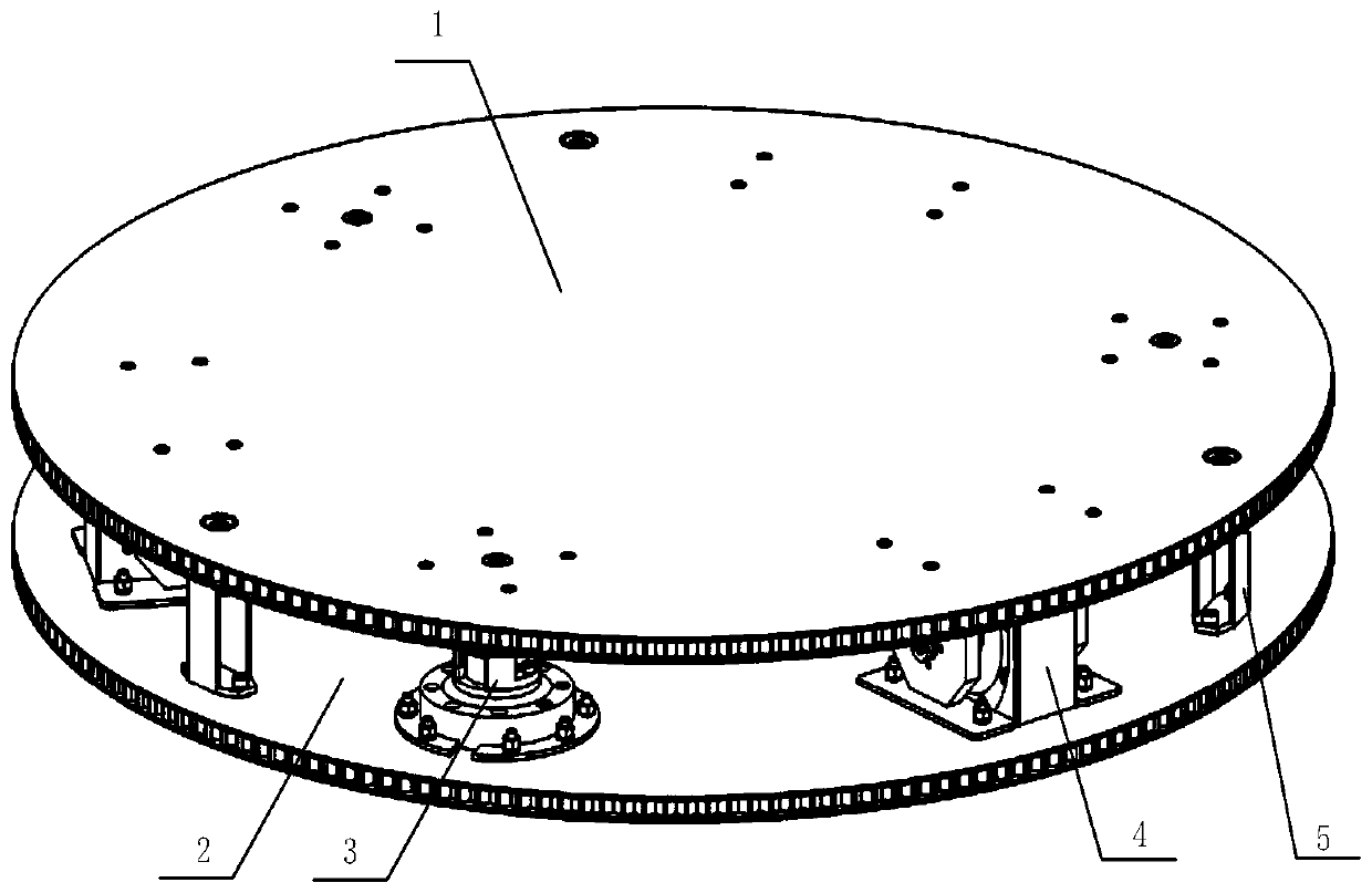 Six-dimensional force measuring platform with mosaic self-centering decoupled force measuring branches