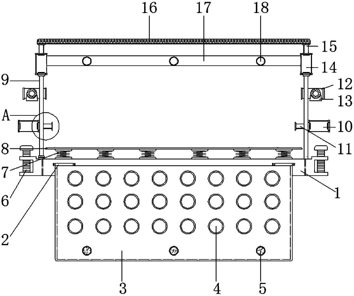 Solar circulation ventilation type hardware air conditioner support