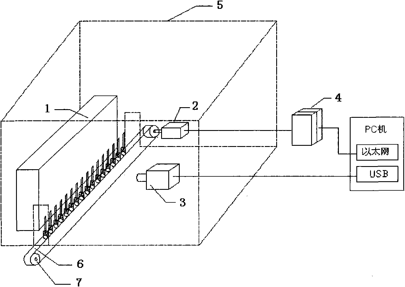 On-line detection technology of reversion defect of disposable injection needle