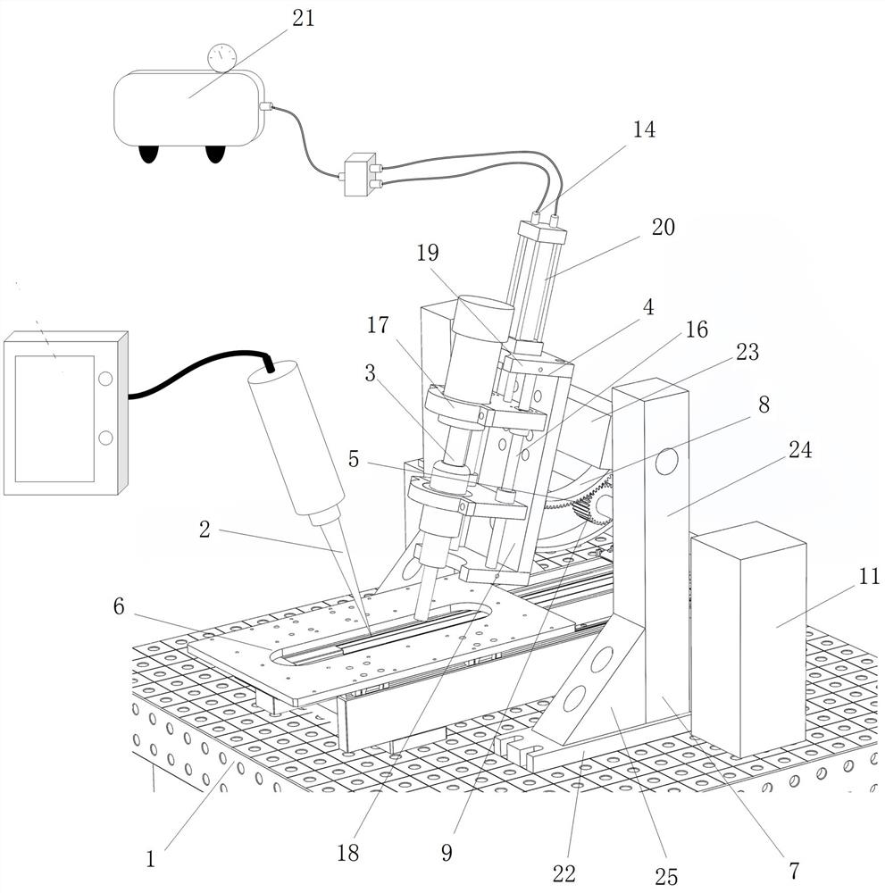 Ultrasonic-assisted laser welding device and method capable of swinging along with welding