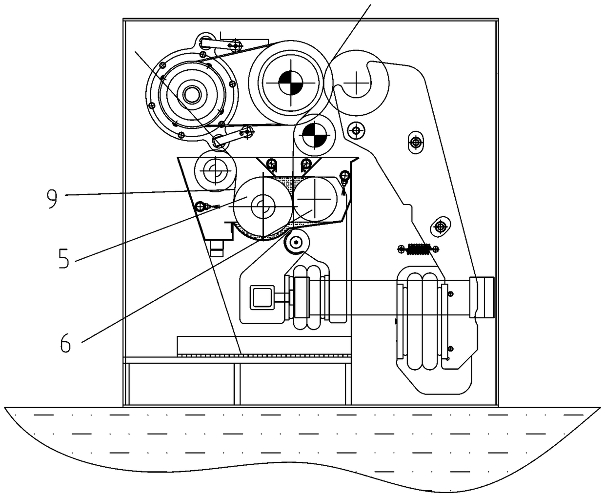 Efficient double liquid dragging mechanism of continuous full-width cold pile dyeing/bleaching padding