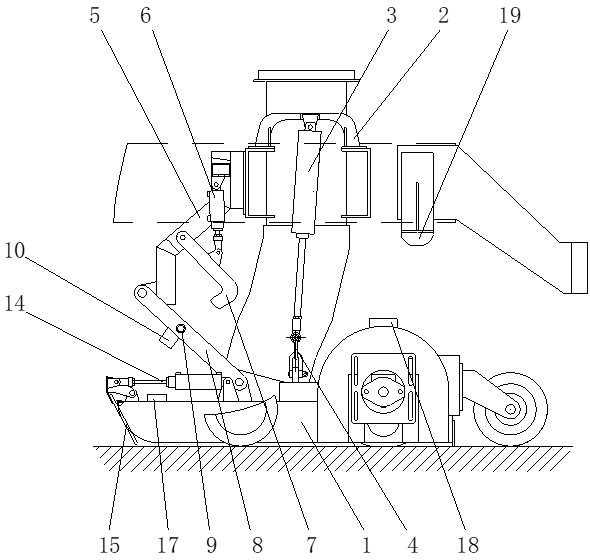 Pneumatic control device for suction cup of sweeping machine