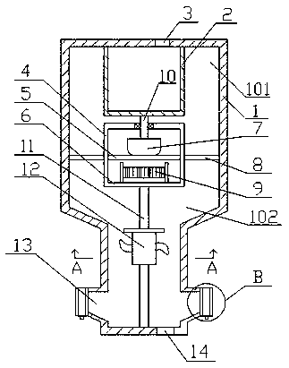 Purification device for wastewater treatment