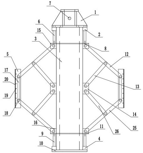 Connecting device for burying pile casing and construction method