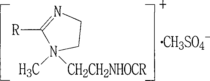 Method for preparing dialkylamidoimidazoline quaternary ammonium salt type paper softening agent