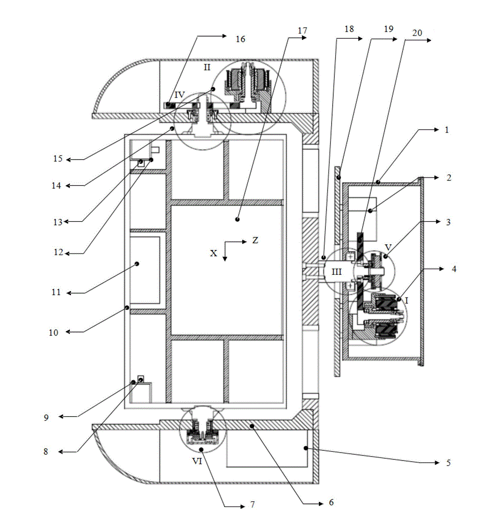 Two-freedom-degree heavy-load tracking stabilized platform system