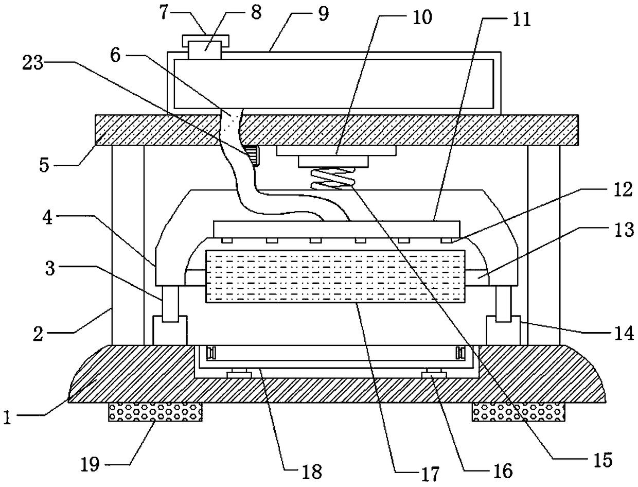 Glue pressing device for wood furniture processing