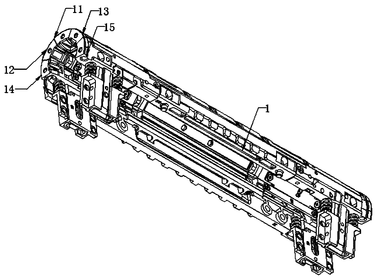 Hinge structure for outer side flexible screen electronic equipment