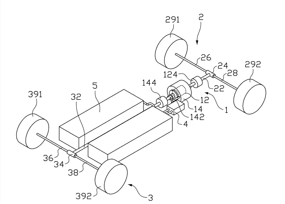 Electric car and power drive system thereof