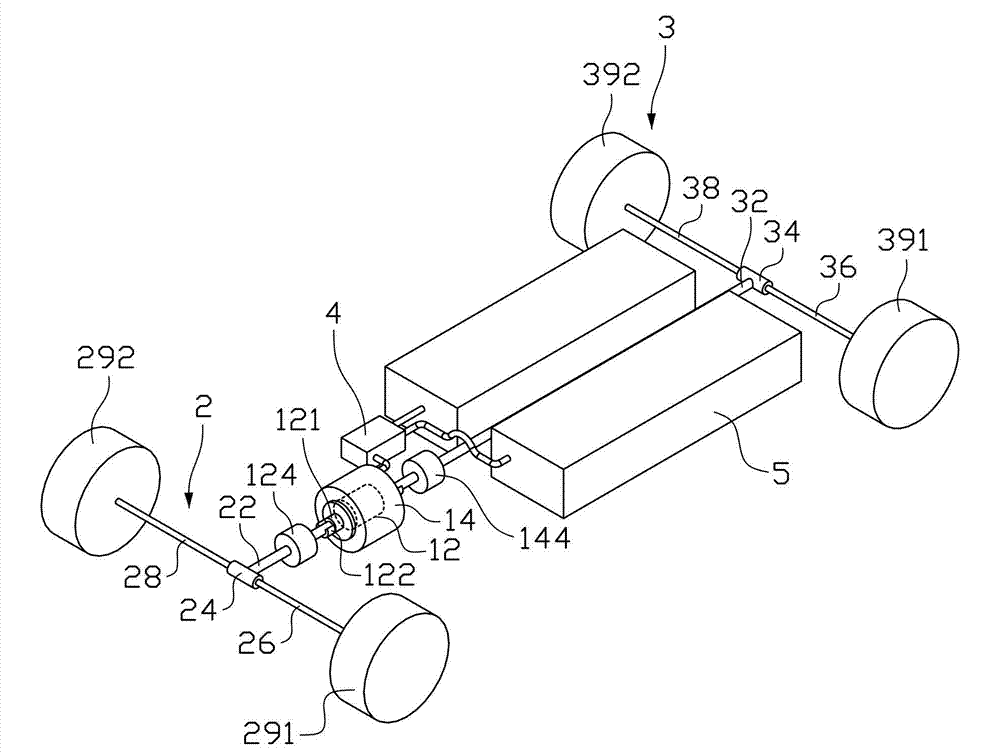 Electric car and power drive system thereof