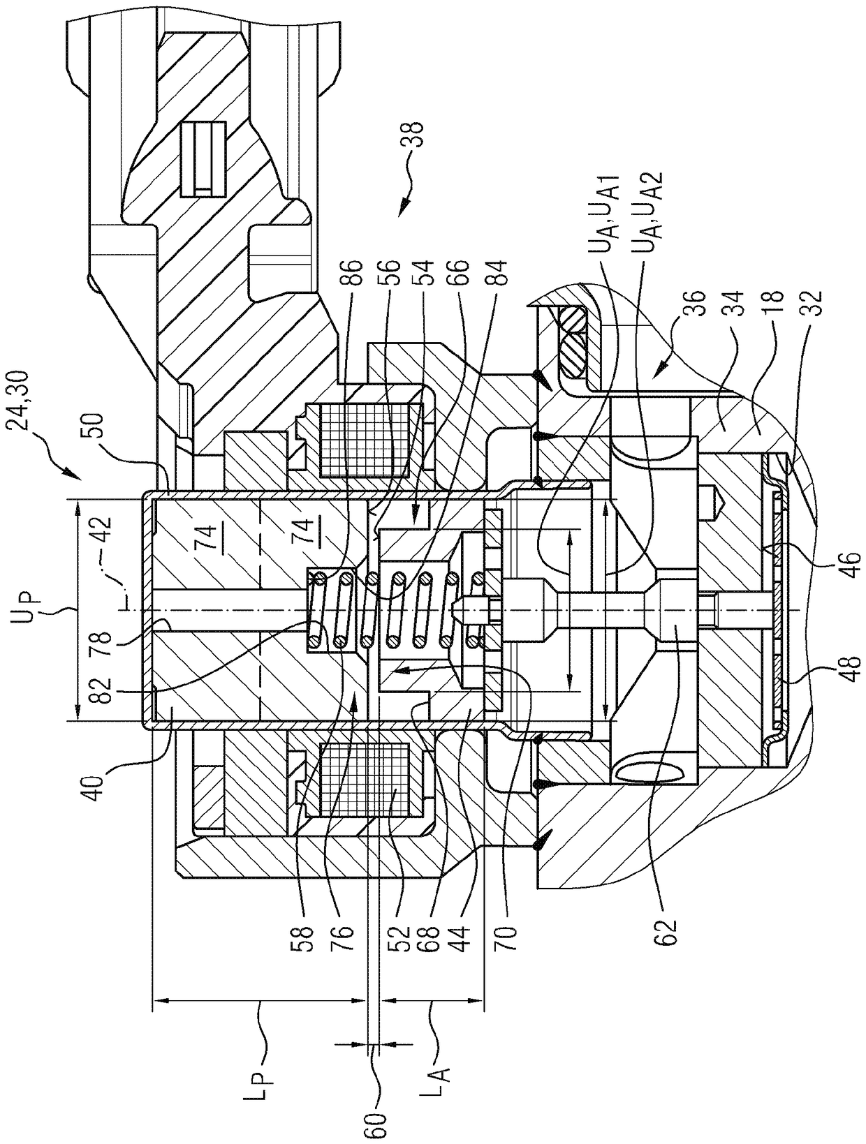 Electromagnetic switching valve and high-pressure fuel pump