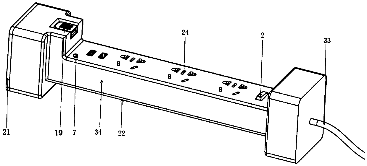 A usb stretchable plug-in strip